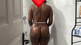 Girl Taking a Relaxing Shower