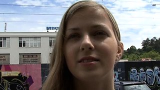 Natural Amateur blowjob outdoors exposed