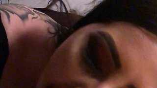 Mature brunette amateur giving a great POV blowjob