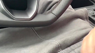 Sloppy Handjob in a Car in Supermarket Parking Lot