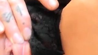 Cummy amateur pussy close up