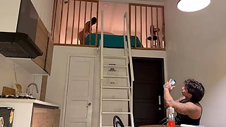 Stepsister gets careless and her stepbrother doesn't miss the opportunity
