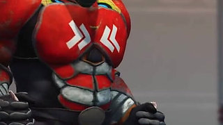 Alien monster fucks hard a young blonde in the sci-fi lab