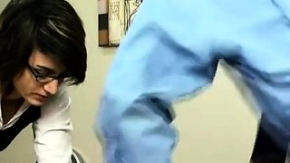 Curvy ass brunette spanked banged facialized