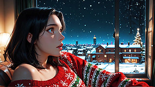 Lonely MILF Gets Her Christmas Wish from Santa While Husband's Away