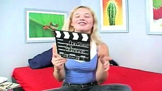 Amateur blonde teen rides cock and anal