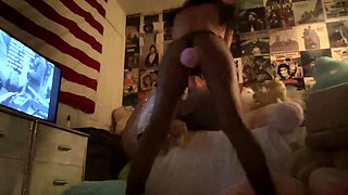 Chubby Brunette Big Boobs Dildo Masturbation