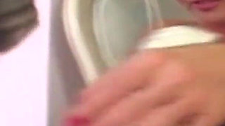 Filthy Blonde Domina Milks Patient's Cock Hard