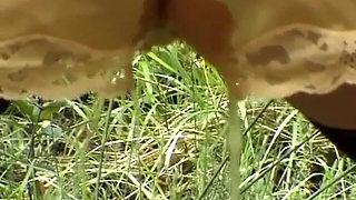 Lady in Outdoor Piss Pants