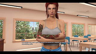 Race of Life - Asian College Student Flashes Her Pussy to Teacher in the Test