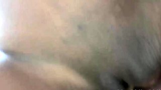 Ebony slut takes hard pounding while licking MILF pussy live