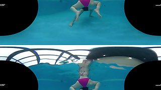 Sneak Underwater at the Pool to Spy to this Innocent E-Cup College Girl; JAV Idol in a Bikini VR