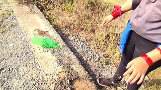 Indian Aunty Caught And Fucked Outdoor