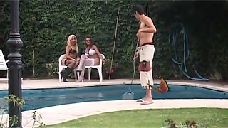 Hardcore blonde and redhead sluts fucking while stud is watching them