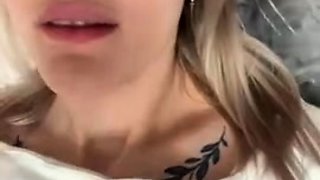 Blonde teen home alone masturbating