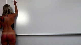 Blonde Girl Getting Her Ass Spanked Giving