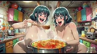 Funny Women Cooking, Ai Animation