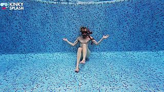 Underwater Submission Ball Gag & Blindfolded Prey