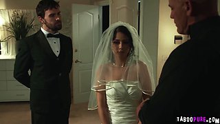 Bride Fucks Stepdad on Wedding Night