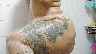 Showering Big Ass BBW