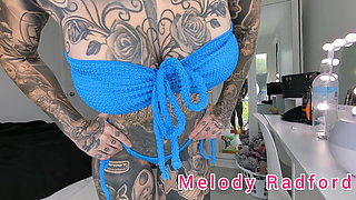 Dark and Light Blue Frilly Micro Bikini Try on Haul Melody Radford