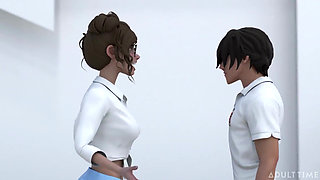 Hentai Sex College 2nd Semester Part 2 - Big Titty Hentai Babes Scissor After Their Competition