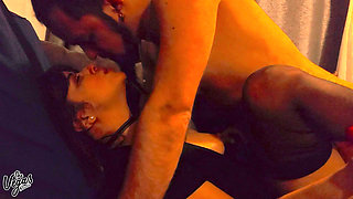 Post-burlesque Passion Fuck: Dress up Tease, Sloppy Blowjob, Rough Doggy, Pillow Missionary Orgasm & Condom Creampie