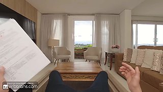 VRB Trans: Huge-titted Latina Ladyboy Romps Condom-free With A Sonnie At Home pt.two