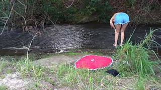 Waterfall Sex with Stranger - Outdoor Blowjob & Eating Pussy in Jungle 4K