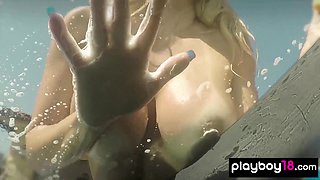 Bubble covered ebony mommy and GFs worked