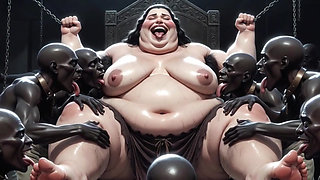 SSBBW Queen Covered in Slave Tongues - Intense Body Worship Orgasms