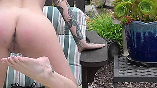 Stevie Moon Spreads Legs Wide