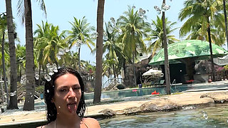 Boobs Flashing Outdoor, Ahegao, Spit, Getting Wet