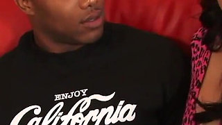 Mika and Lana are busty teens who fuck in threesome while sucking cock