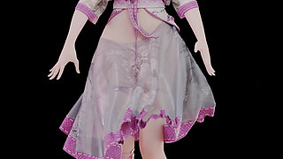 Hatsune (g)i-dle - Queencard Erotic Sheer Dress Bandeau with a Bandeau