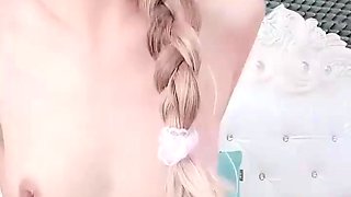 Horny asian teen solo