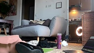 Inked Beauty Plays Wildly With Massive Dildo