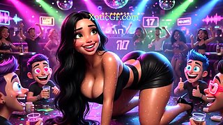 Gorgeous Babe gets Caught in a Crazy Night Club (AI Porn)
