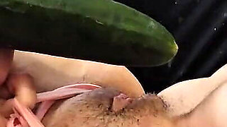 Vegetable in That Little with Fingers in the Ass in Pink Lingerie