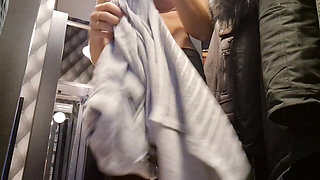 Open Curtain in Fitting Room Flashing of Tits