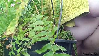 Stepmom makes video for stepson's friend teaching gardening part 01
