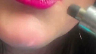 Smoking Hot Pink Seductive Lips & Slow Motion Vapor Bliss