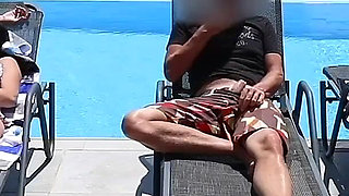 His Wife Can't Satisfy Him, so He Fucks Me Right by the Hotel Pool!