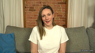 Small dick POV blowjob and cowgirl - Clara Dee POV