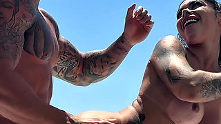 Naughty Brazilian Rides a Huge Dick and Takes a Cumload on Her Tits! Gabriella Euzebio