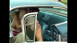 Busty Babe Zaneta Hot Fuck in Classic Car