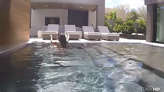 Wet Latina Cum Drain Invites Fat Dick Over For A Swim
