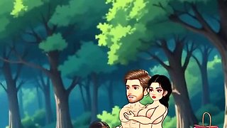 Busty Indian Girl Secret Affair - Cartoon Blowjob to Big Dick Boyfriend