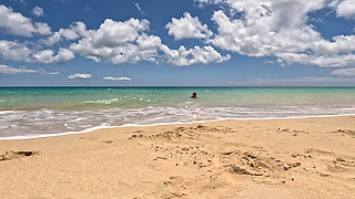 Naked Goddess on the Beach -aTease and Temptation