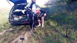 Stepmom Helps Me Pee Then Gives Public Blowjob - Zona901